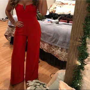 Red jumpsuit